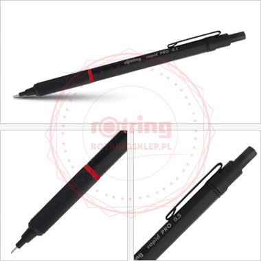 Rotring Rapid Pro - precyzyjny ołówek automatyczny 0,5mm - czarny Rotring Rapid Pro - precyzyjny ołówek automatyczny 0,5mm - czarny