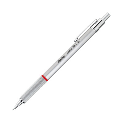Ołówek automatyczny Rotring Rapid Pro 0,7 mm, Precyzyjny, Srebrny