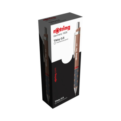 Ołówek automatyczny Rotring Tikky III 0,5 mm, brązowy