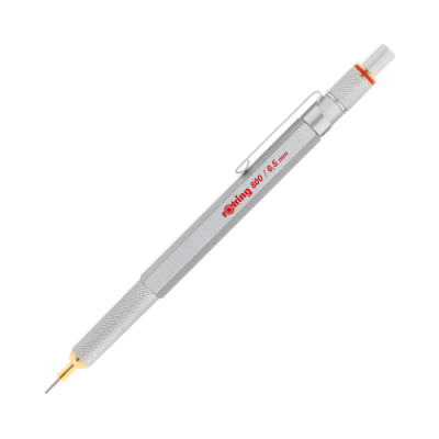 Ołówek automatyczny Rotring 800 - 0,5 mm, metalowy, srebrny