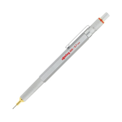 Ołówek automatyczny Rotring 800 - 0,7 mm, metalowy, srebrny
