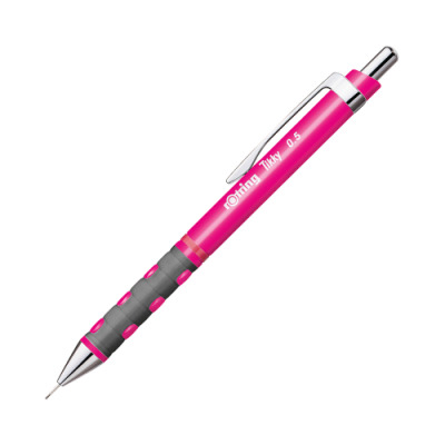 Ołówek automatyczny Rotring Tikky 0,5 mm, neon różowy korpus