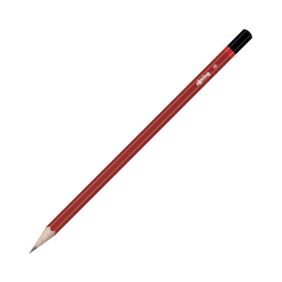 Ołówek Rotring drewniany, czerwony, HB