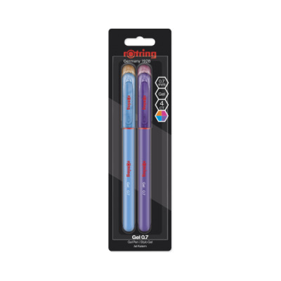 Długopisy Rotring żelowe 0,7mm, 4 szt., zestaw