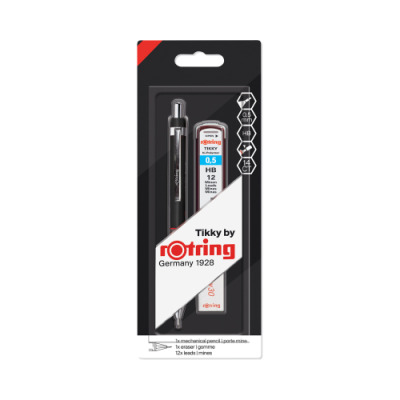 Ołówek automatyczny Rotring 0,5 mm, gumka, grafity HB , zestaw