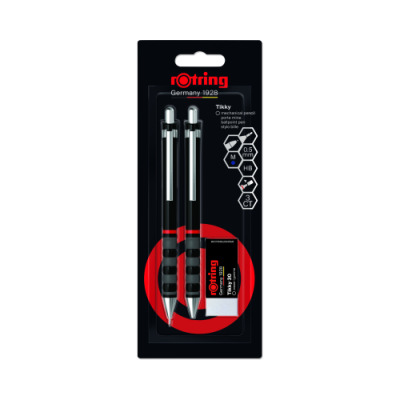 Zestaw Rotring Tikky ołówek automatyczny 0,5 mm + długopis + gumka