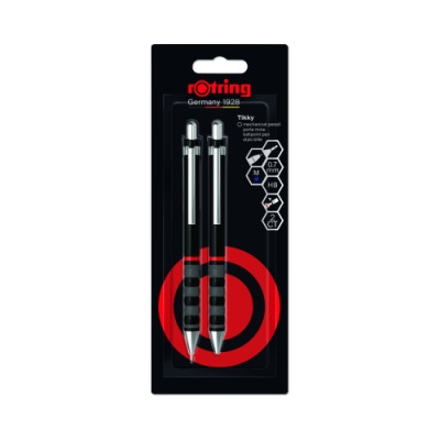 Zestaw Rotring Tikky CC czarny ołówek automatyczny 0,7 mm + długopis