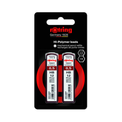 Grafity do ołówków automatycznych Rotring 0,5 mm HB - 24 grafitów