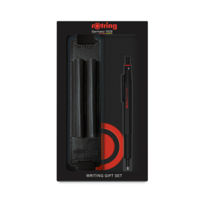 Zestaw prezentowy Rotring ołówek automatyczny 600 czarny + notes + etui