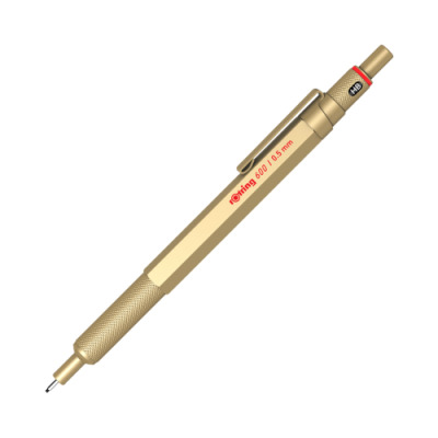 Ołówek automatyczny Rotring 600 - 0,5 mm, metalowy, złoty