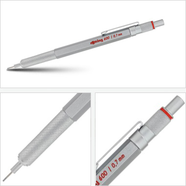 Ołówek grawitacyjny Tikky III Rotring 600 0,7 srebrny Ołówek grawitacyjny Tikky III Rotring 600 0,7 srebrny