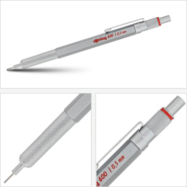 Ołówek grawitacyjny Tikky III Rotring 600 0,5 srebrny Ołówek grawitacyjny Tikky III Rotring 600 0,5 srebrny