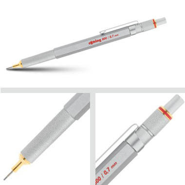 Ołówek grawitacyjny Tikky III Rotring 800 0,7 srebrny Ołówek grawitacyjny Tikky III Rotring 800 0,7 srebrny