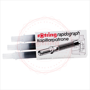 Naboje kapilarne do rapidografów Rotring, kolor: czarny Naboje kapilarne do rapidografów Rotring, kolor: czarny