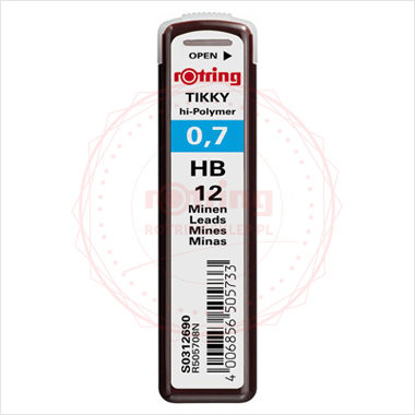 Grafity do ołówków Rotring Tikky 0,7mm HB - 12 grafitów Grafity do ołówków Rotring Tikky 0,7mm HB - 12 grafitów