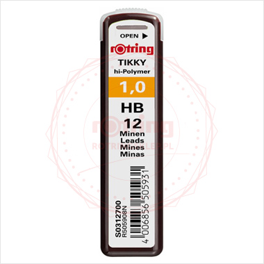 Grafity do ołówków Rotring Tikky 1,0mm HB - 12 grafitów Grafity do ołówków Rotring Tikky 1,0mm HB - 12 grafitów