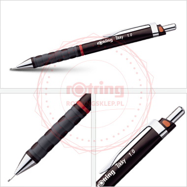 Ołówek automatyczny Rotring Tikky III CC 1,0 bordowy korpus Ołówek automatyczny Rotring Tikky III CC 1,0 bordowy korpus