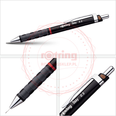 Ołówek automatyczny Rotring Tikky III CC 0,5 czarny korpus Ołówek automatyczny Rotring Tikky III CC 0,5 czarny korpus