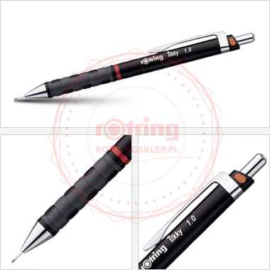 Ołówek automatyczny Rotring Tikky III CC 1,0 czarny korpus Ołówek automatyczny Rotring Tikky III CC 1,0 czarny korpus
