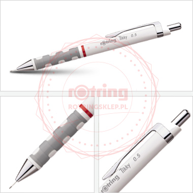 Ołówek automatyczny Rotring Tikky III 0,5 biały korpus Ołówek automatyczny Rotring Tikky III 0,5 biały korpus