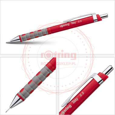Ołówek automatyczny Rotring Tikky III 0,5 czerwony korpus Ołówek automatyczny Rotring Tikky III 0,5 czerwony korpus