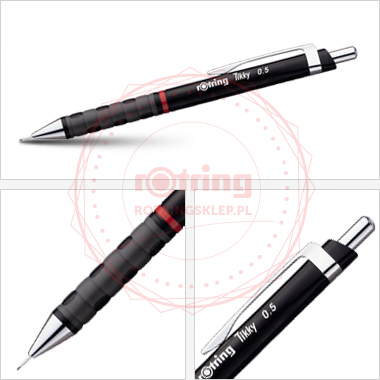 Ołówek automatyczny Rotring Tikky III 0,5 czarny korpus Ołówek automatyczny Rotring Tikky III 0,5 czarny korpus