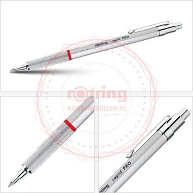 Rapid Pro - długopis Rotring srebrny Rapid Pro - długopis Rotring srebrny