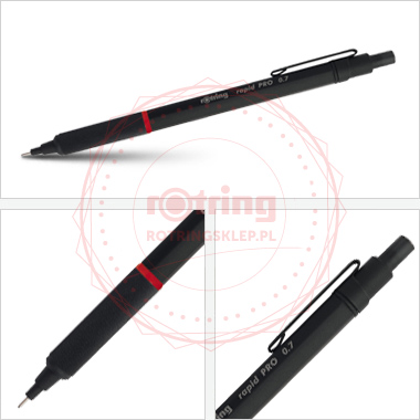 Rotring Rapid Pro - precyzyjny ołówek automatyczny 0,7mm - czarny Rotring Rapid Pro - precyzyjny ołówek automatyczny 0,7mm - czarny