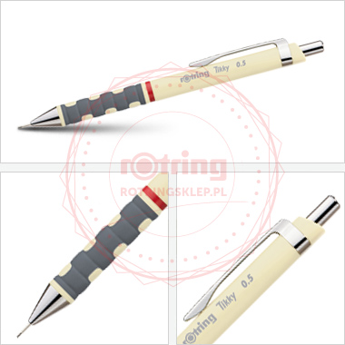 Ołówek automatyczny Rotring Tikky III 0,5 kremowy korpus Ołówek automatyczny Rotring Tikky III 0,5 kremowy korpus